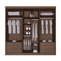 Spacious Double-Door Wardrobe with Shelves